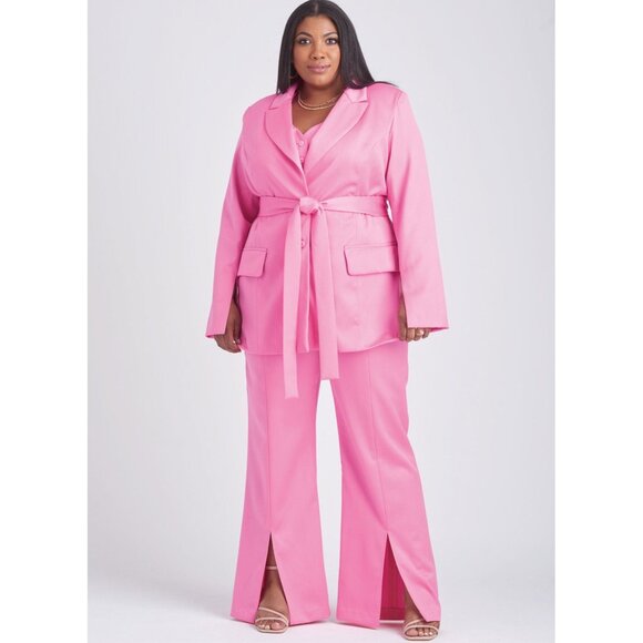 Simplicity Sewing Pattern 9688 Jacket with Tie Belt Womens Size 30W-38W - Picture 5 of 7